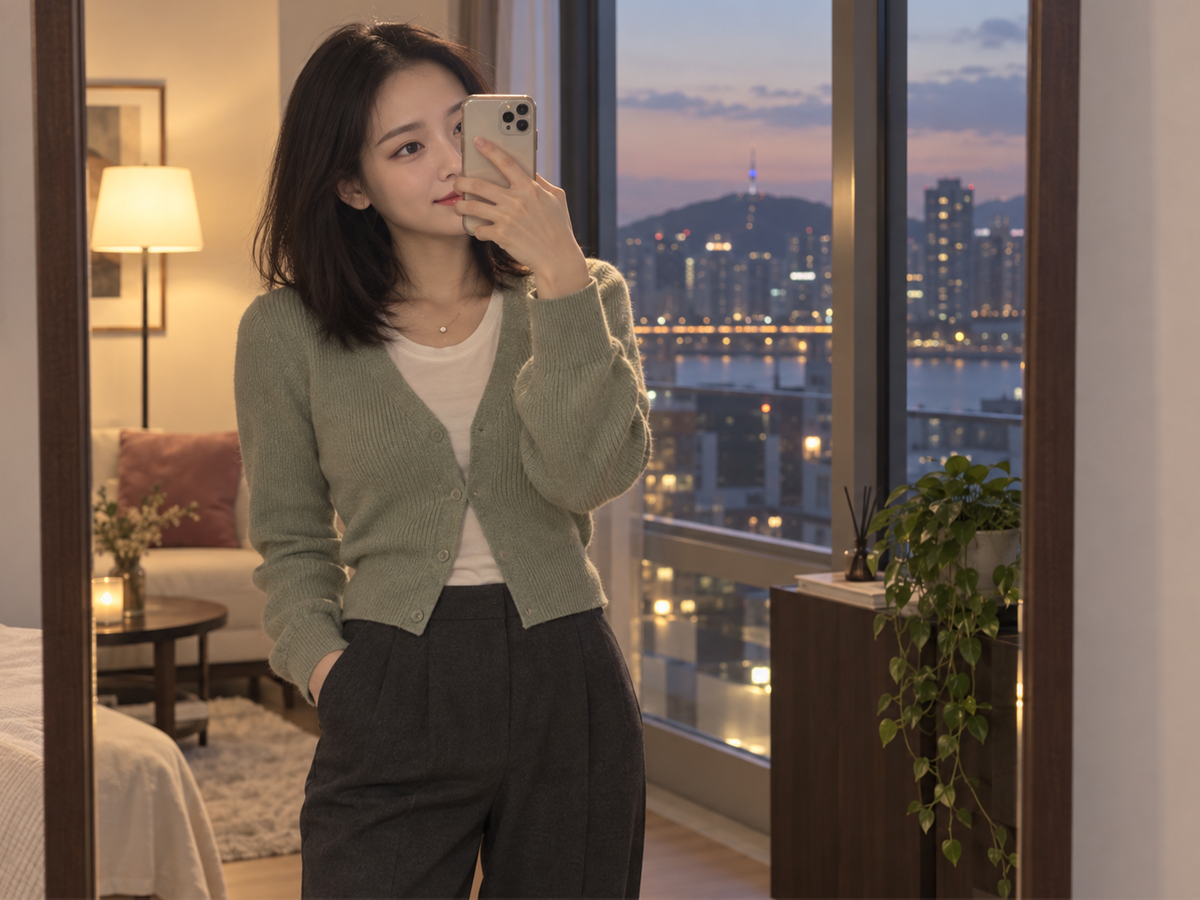 인천광역시 부평구 부평 이동과 방문 일정을 안내하는 젊은 성인 한국 여성 관리사